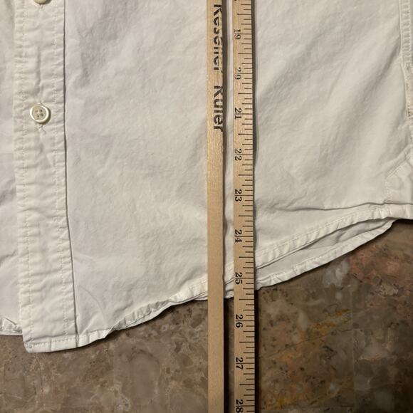 Alex Mill Shirt Mens Small White Wash & Go Long Sleeve Button Twill Huckberry - Picture 9 of 14